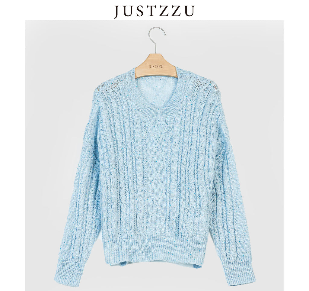 JUSTZZU  Knitted Sweater Jumper