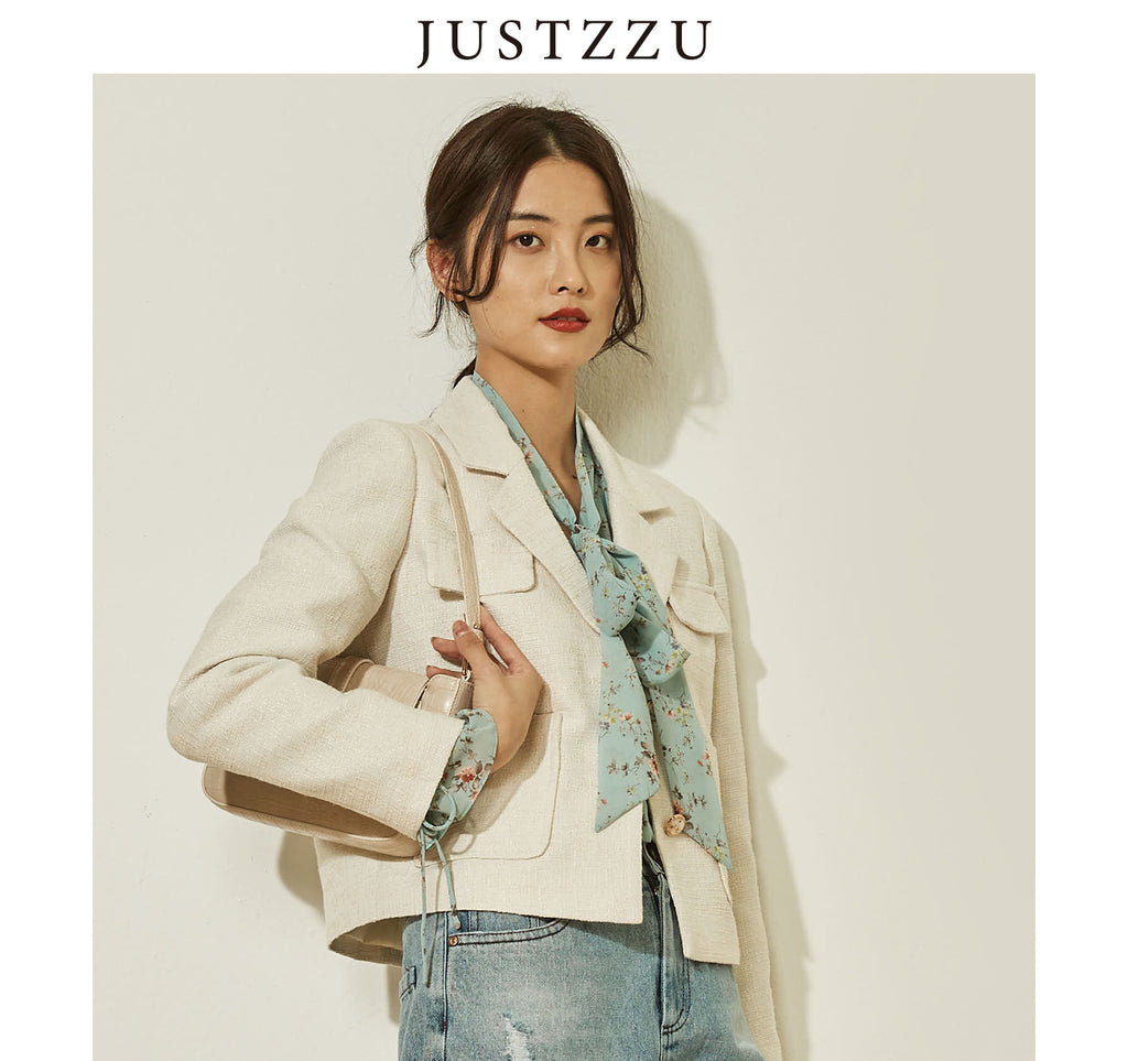 JUSTZZU Formal Blazers Office Work Suit