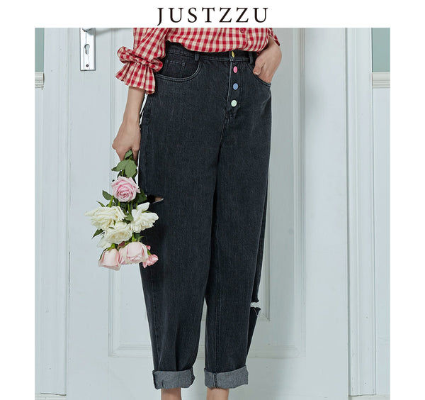 JUSTZZU  Jeans  Straight Pants