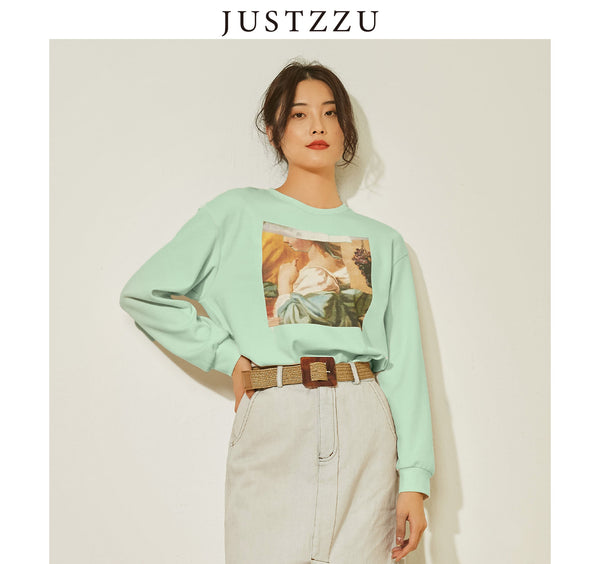 JUSTZZU Long-sleeved Sweater