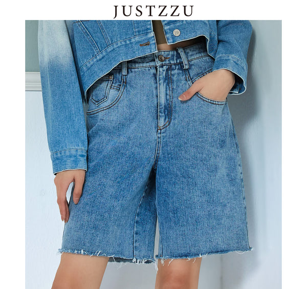JUSTZZU Denim Short Distressed